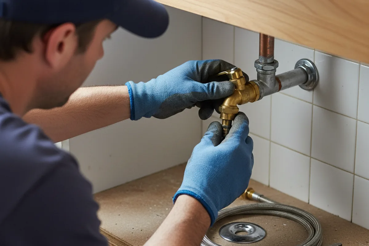 Shutoff valve and fitting work during Faucet and Fixture Repair in Holbrook
